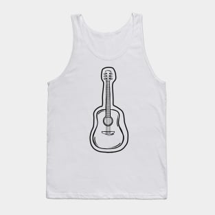 Acoustic Guitar Sketch Tank Top